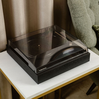 Lenco LS-15BK - Platine vinyle avec Bluetooth®, deux haut-parleurs intégrés et cellule AT3600L - Noir