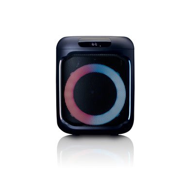 Lenco PA-101BK - Enceinte Bluetooth avec effets lumineux LED - 100W RMS, USB, autonomie de batterie de 14 heures - Noir