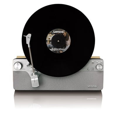 Lenco LSA-071SI - Platine vinyle verticale entièrement automatique avec haut-parleurs intégrés et Bluetooth® - Argent