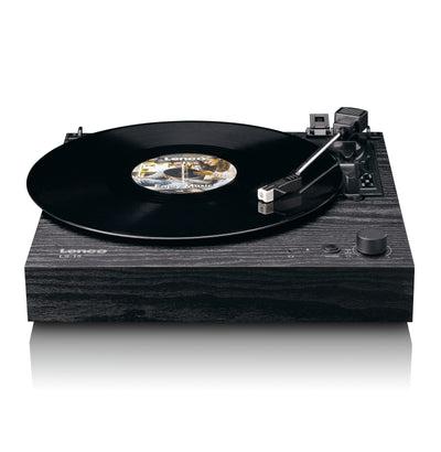 Lenco LS-15BK - Platine vinyle avec Bluetooth®, deux haut-parleurs intégrés et cellule AT3600L - Noir