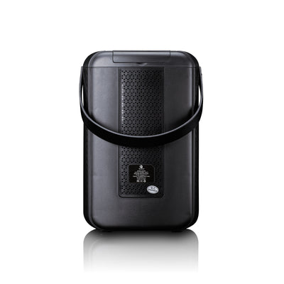 LENCO BTC-060BK - Ensemble de karaoké avec Bluetooth®, batterie rechargeable, microphone karaoké sans fil et éclairage LED disco - Noir