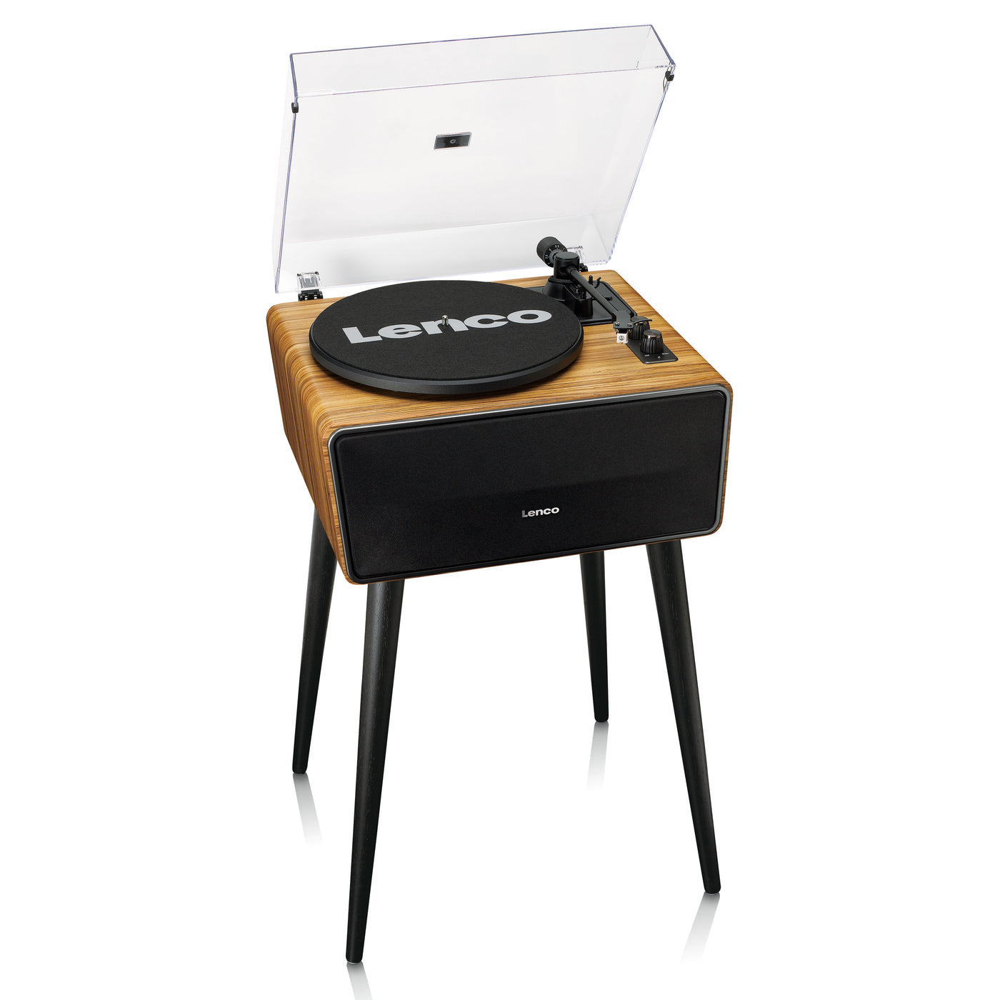 Lenco LS-570OK - Platine vinyle avec haut-parleurs intégrés et Bluetooth® - Platine vinyle sur pieds - Chêne