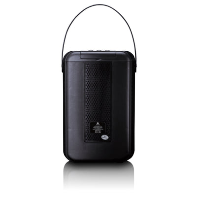 LENCO BTC-060BK - Ensemble de karaoké avec Bluetooth®, batterie rechargeable, microphone karaoké sans fil et éclairage LED disco - Noir