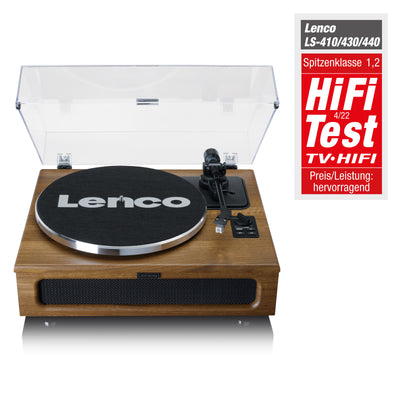 Lenco LS-410WA - Platine vinyle avec 4 haut-parleurs - Bois