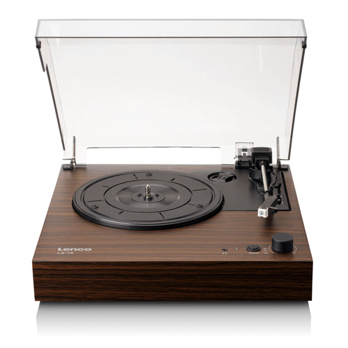 Lenco LS-15WD - Platine vinyle avec Bluetooth®, deux haut-parleurs intégrés et cellule AT3600L - Bois