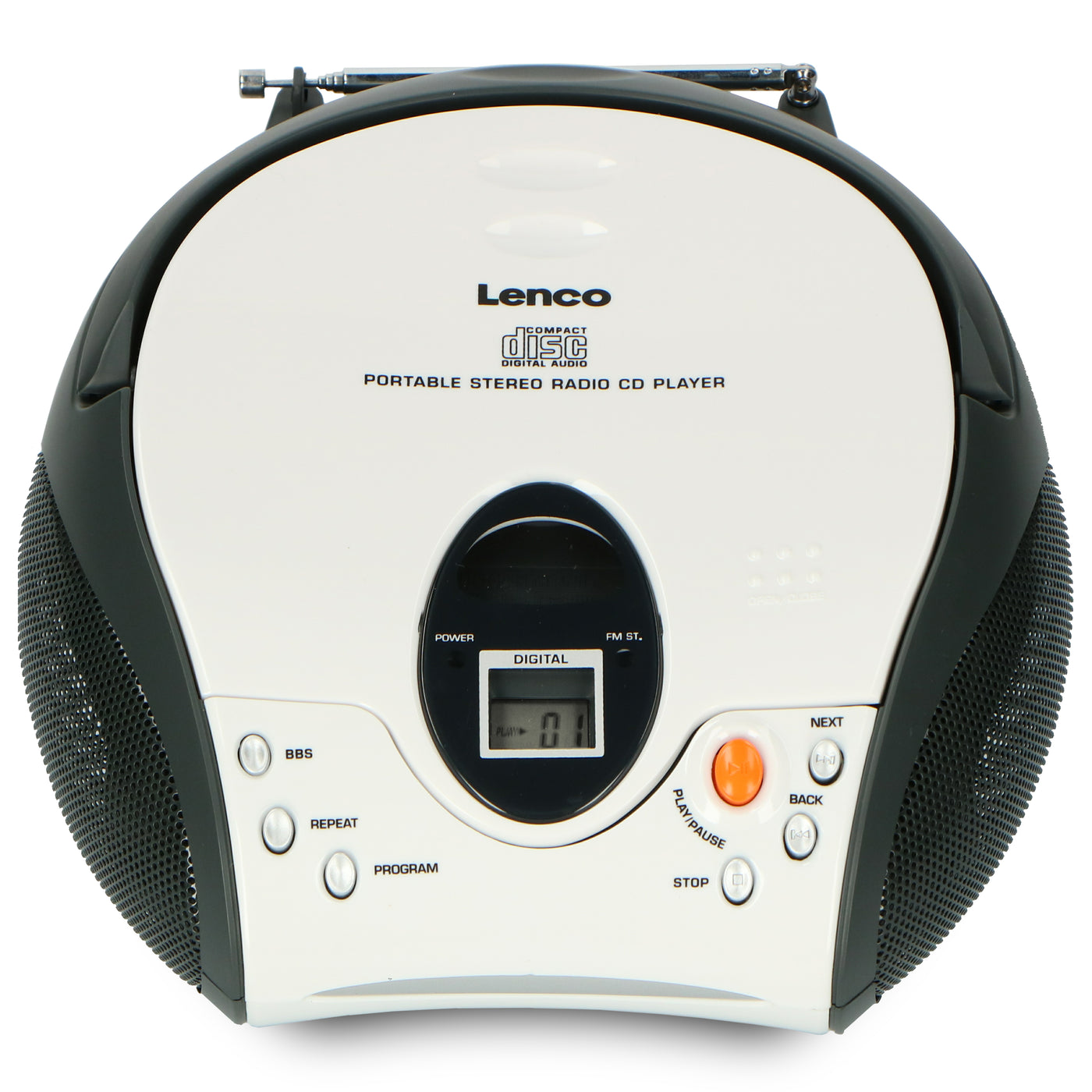 Lenco SCD-24 white - Radio portable avec lecteur CD - Blanc