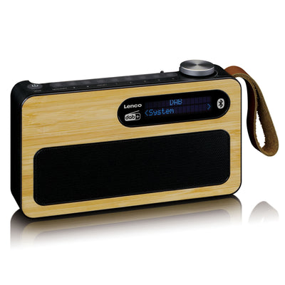 Lenco PDR-040BAMBOOBK - Radio DAB+ - Bambou - Noir