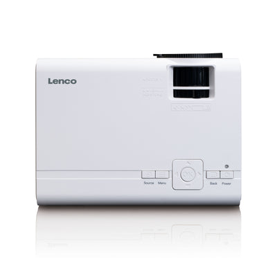 Lenco LPJ-280WH - Video projecteur LCD haute résolution, supporte le contenu Full HD 1080P - Blanc