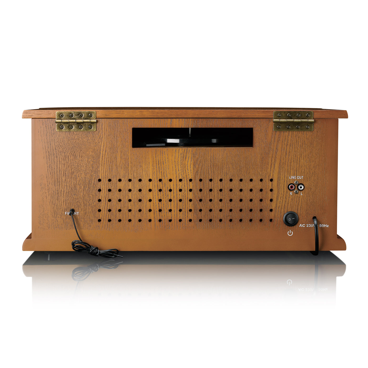 Classic Phono TCD-2571WD - Platine vinyle rétro en bois avec Bluetooth®, radio DAB+/FM, encodage USB, lecteur CD, lecteur de cassette et haut-parleurs intégrés - Bois