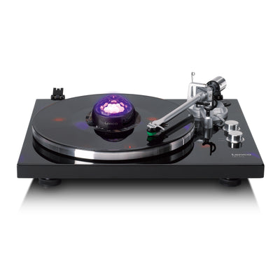 Lenco TTA-180TN - Stabilisateur vinyle avec effets lumineux RGB - Poids de pression pour platine vinyle de 250 g et boule disco en un – Titane