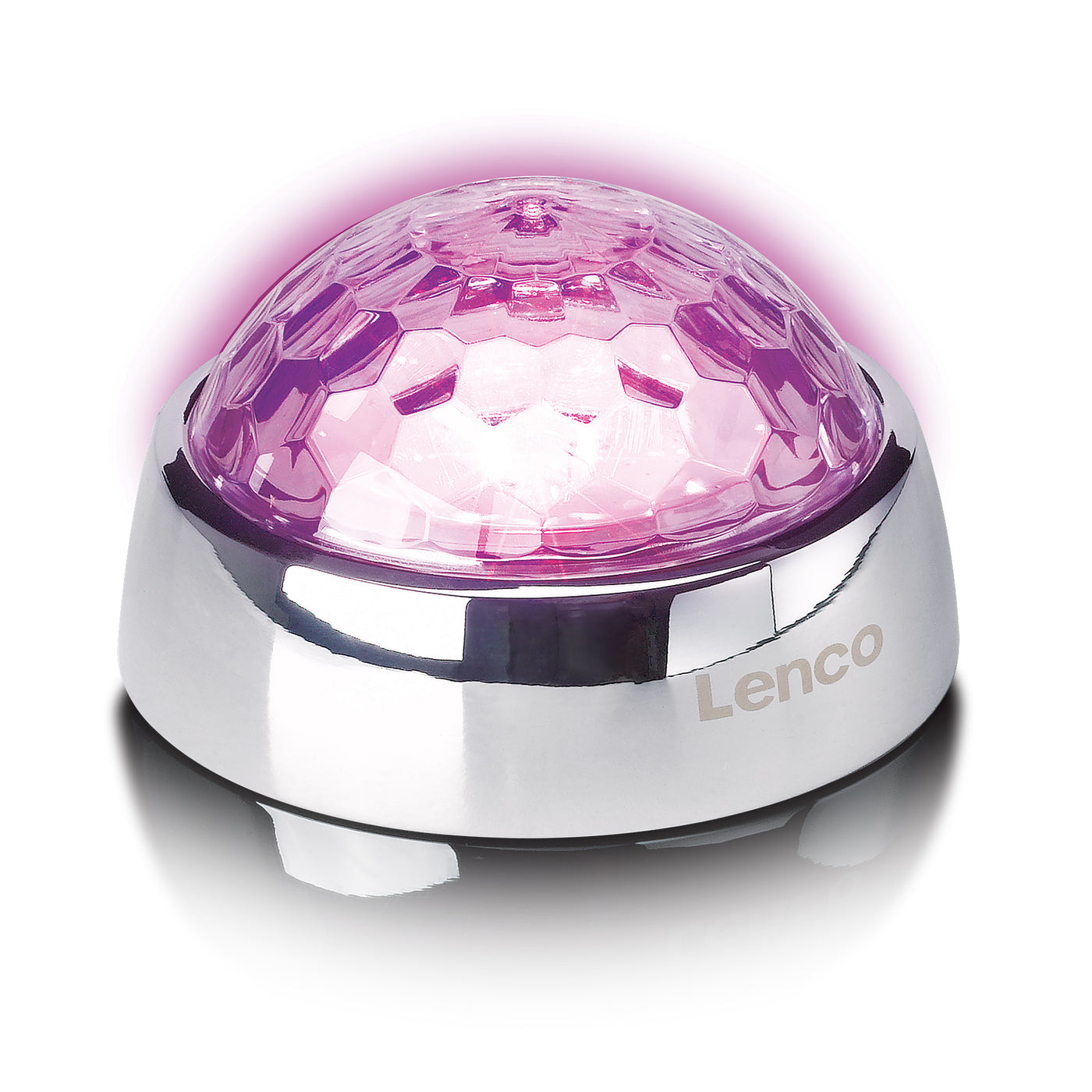 Lenco TTA-080SI - Stabilisateur vinyle avec effets lumineux RGB - Poids de pression pour platine vinyle de 250 g et boule disco en un – Argent