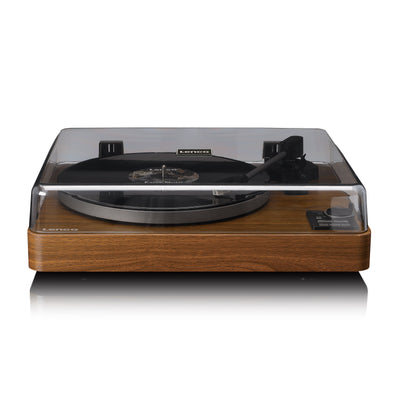 Lenco LBTA-165WD - Platine vinyle entièrement automatique avec transmission Bluetooth® et préamplificateur - Plateau et bras de lecture en métal - Bois