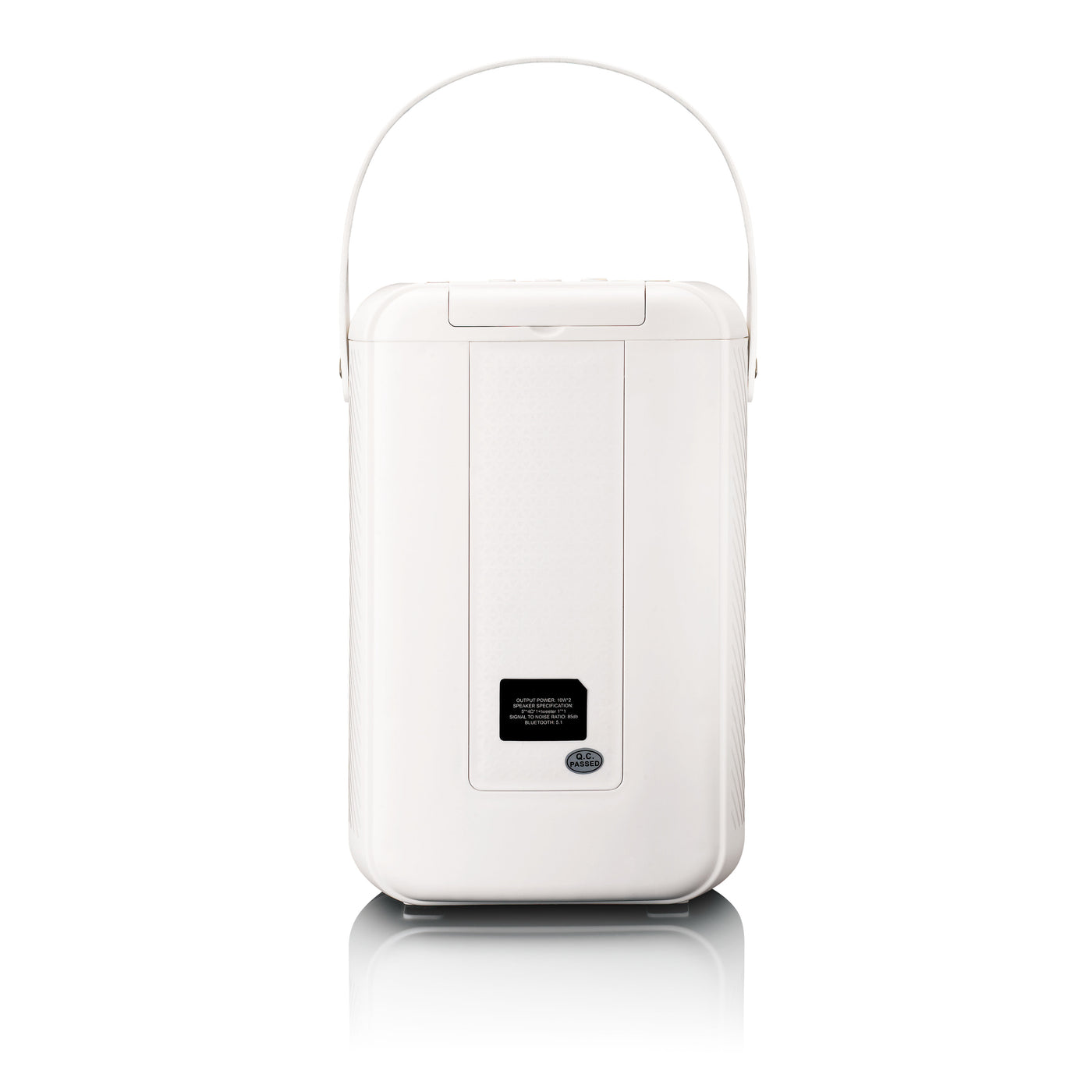 LENCO BTC-060WH - Ensemble de karaoké avec Bluetooth®, batterie rechargeable, microphone karaoké sans fil et éclairage LED disco - Blanc