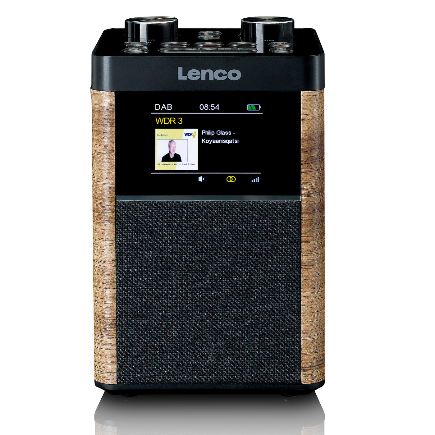 Lenco PDR-060WD - Radio portable DAB+/FM Bluetooth, haut-parleur 10W, batterie 14H - Noir