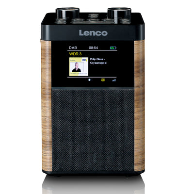 Lenco PDR-060WD - Radio portable DAB+/FM Bluetooth, haut-parleur 10W, batterie 14H - Noir