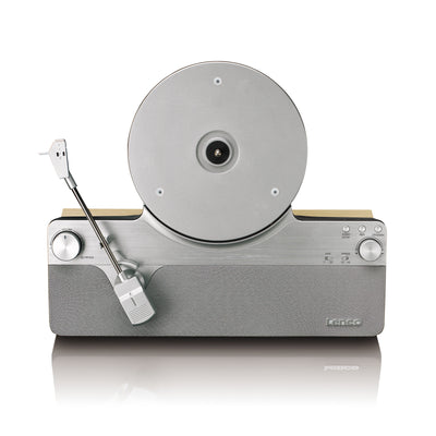 Lenco LSA-071SI - Platine vinyle verticale entièrement automatique avec haut-parleurs intégrés et Bluetooth® - Argent