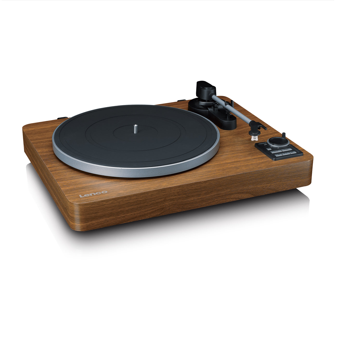 Lenco LBTA-165WD - Platine vinyle entièrement automatique avec transmission Bluetooth® et préamplificateur - Plateau et bras de lecture en métal - Bois