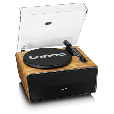 Lenco LS-570OK - Platine vinyle avec haut-parleurs intégrés et Bluetooth® - Platine vinyle sur pieds - Chêne