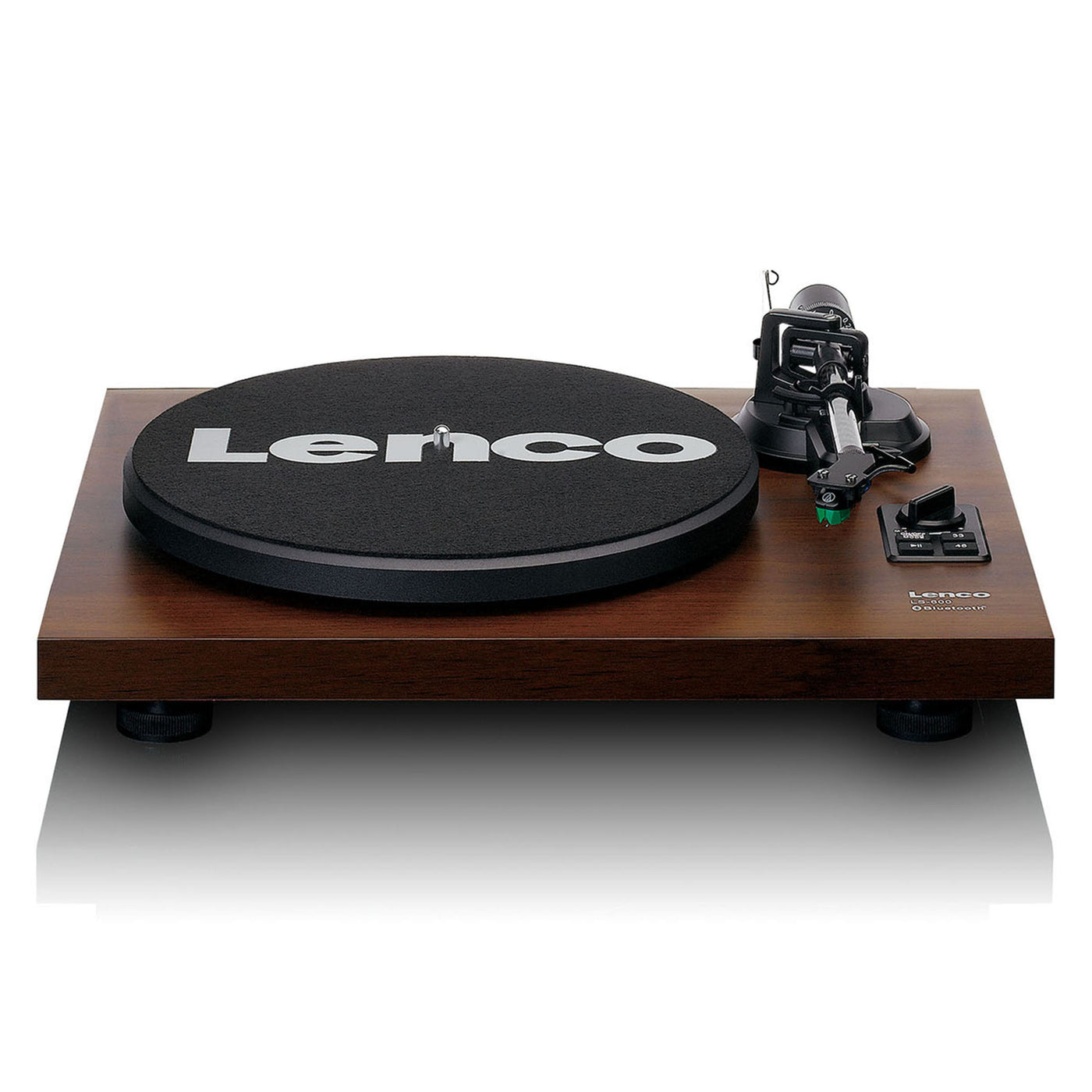 Lenco LS-600WA -Tourne-disque avec amplificateur intégré et Bluetooth® plus 2 haut-parleurs externes - Noyer