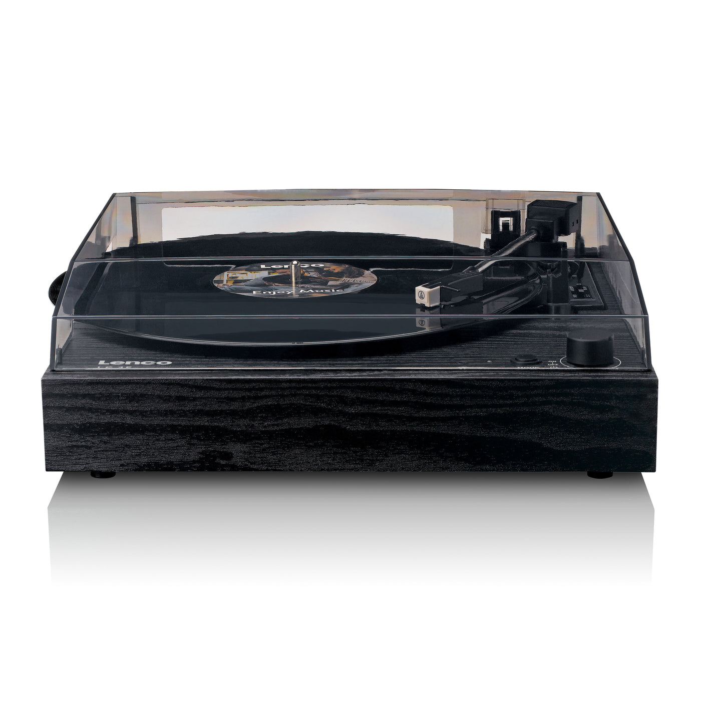 Lenco LS-15BK - Platine vinyle avec Bluetooth®, deux haut-parleurs intégrés et cellule AT3600L - Noir