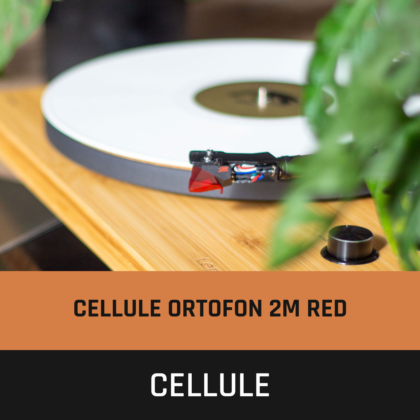 Lenco LBT-335BA - Platine vinyle avec Bluetooth®, boîtier en véritable bambou et cellule Ortofon 2M Red