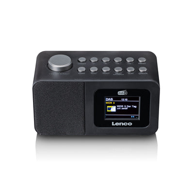 Lenco CR-625BK - Radio réveil DAB+/FM avec écran couleur, mise en veille programmable et fonction double alarme - Noir