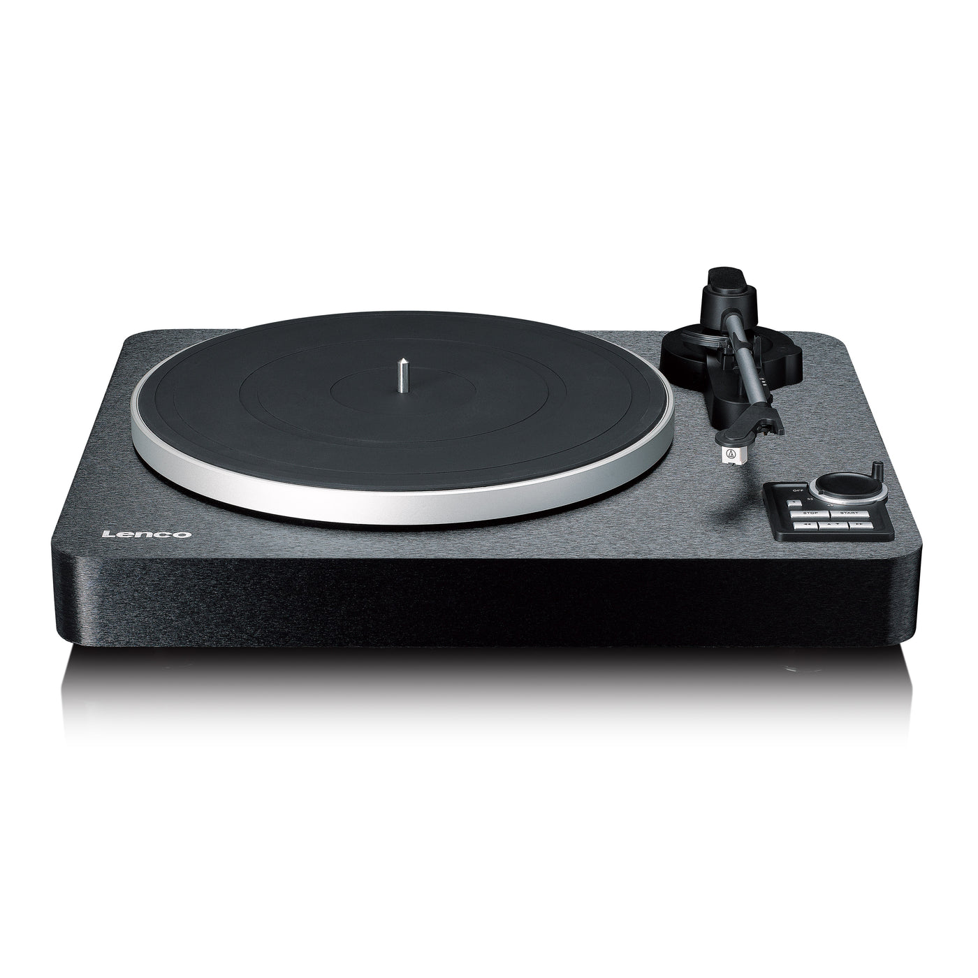 Lenco LBTA-165BK - Platine vinyle entièrement automatique avec transmission Bluetooth® et préamplificateur - Plateau et bras de lecture en métal - Noir