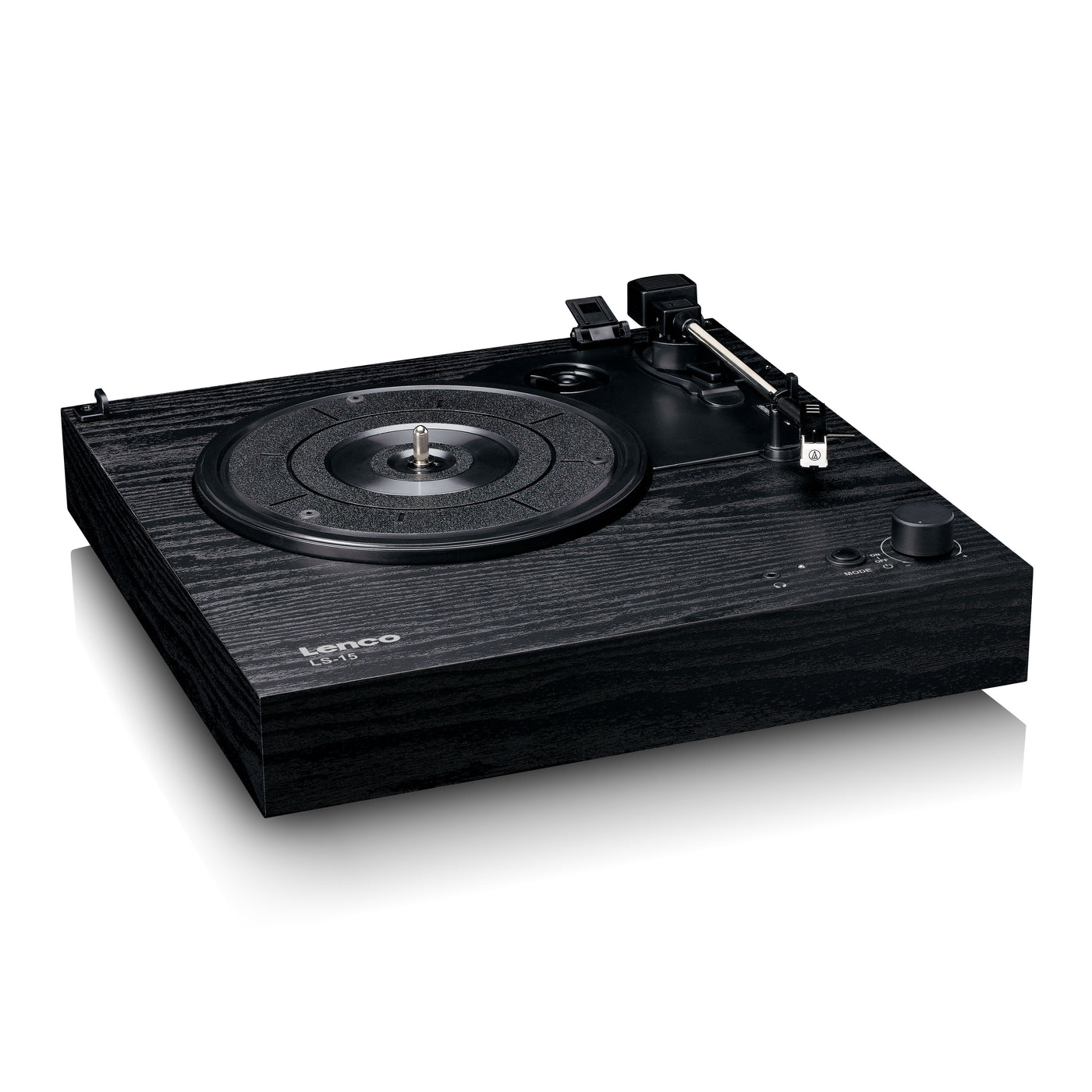 Lenco LS-15BK - Platine vinyle avec Bluetooth®, deux haut-parleurs intégrés et cellule AT3600L - Noir