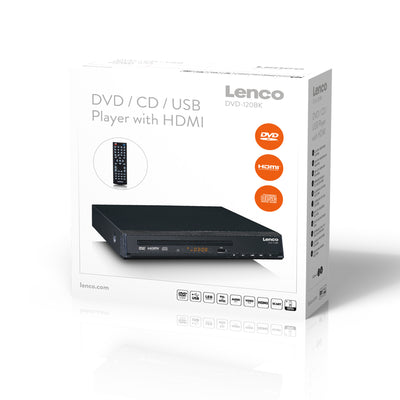 Lenco DVD-120BK - Lecteur DVD avec HDMI et télécommande