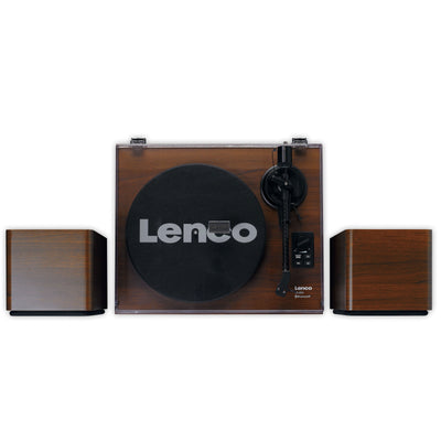 Lenco LS-600WA -Tourne-disque avec amplificateur intégré et Bluetooth® plus 2 haut-parleurs externes - Noyer