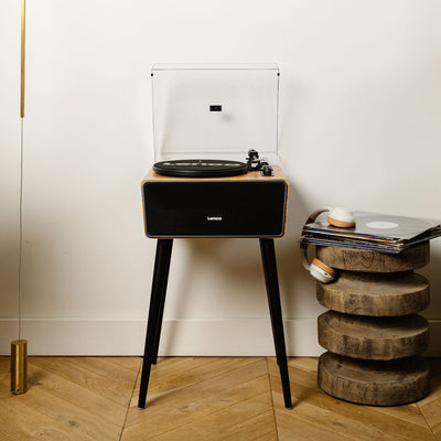 Lenco LS-570OK - Platine vinyle avec haut-parleurs intégrés et Bluetooth® - Platine vinyle sur pieds - Chêne