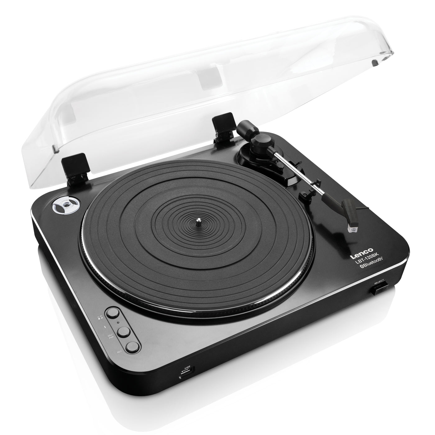 Lenco LBT-120BK - Platine vinyle avec enregistreur USB et Bluetooth® - Noir