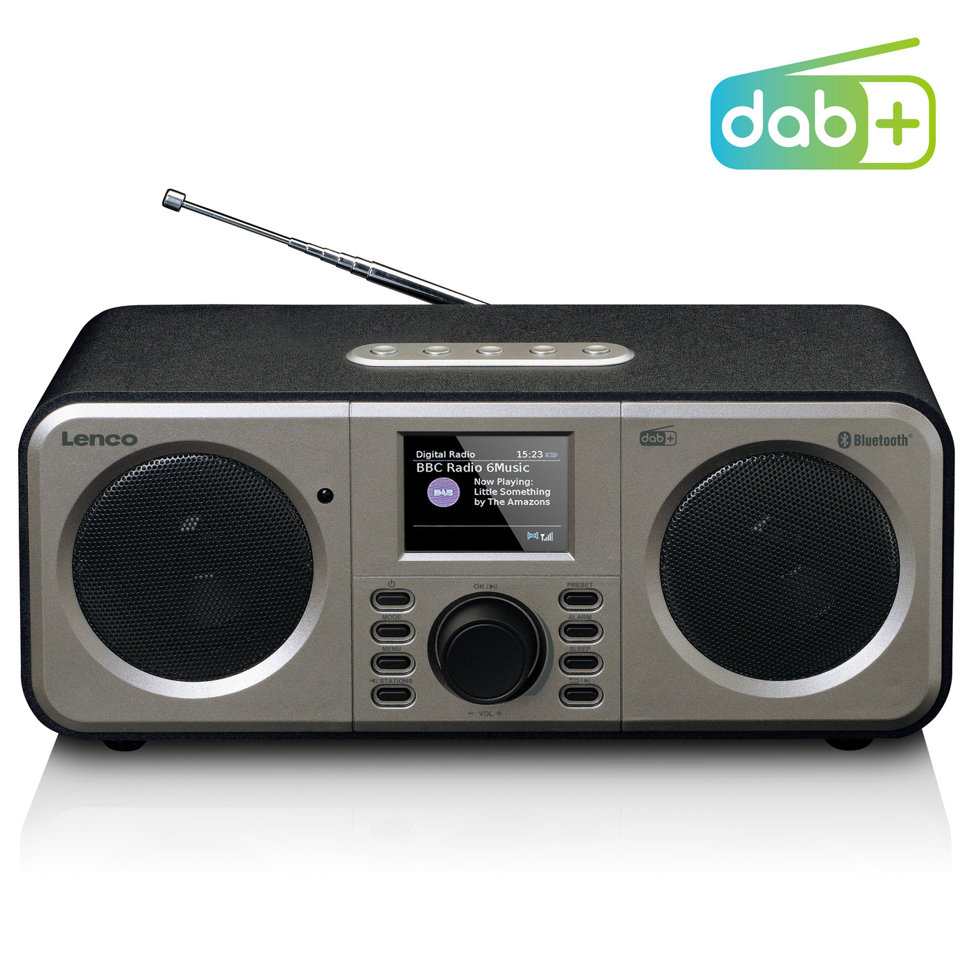 Lenco DAR-030BK - Radio DAB+/FM stéréo avec Bluetooth® - Noir