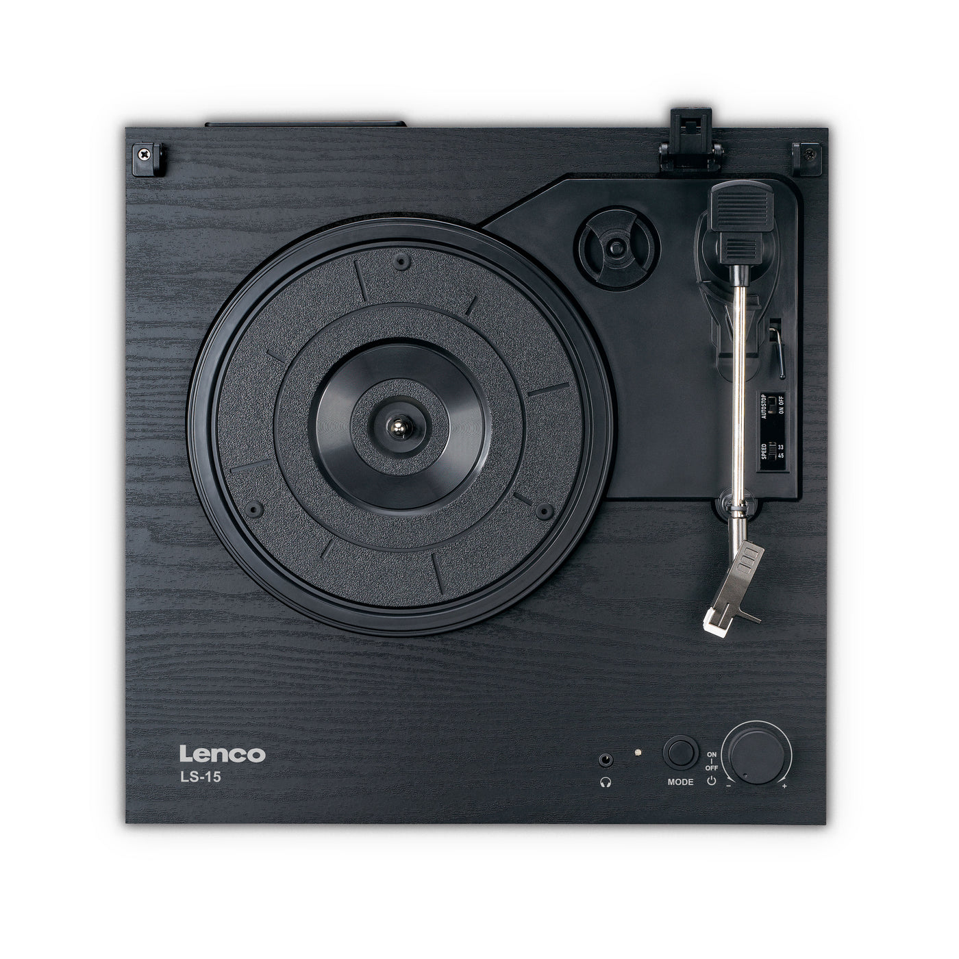 Lenco LS-15BK - Platine vinyle avec Bluetooth®, deux haut-parleurs intégrés et cellule AT3600L - Noir