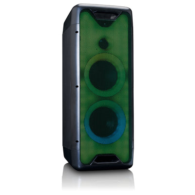 Lenco PA-200BK - Enceinte avec jeu de lumières frontal, fonction TW