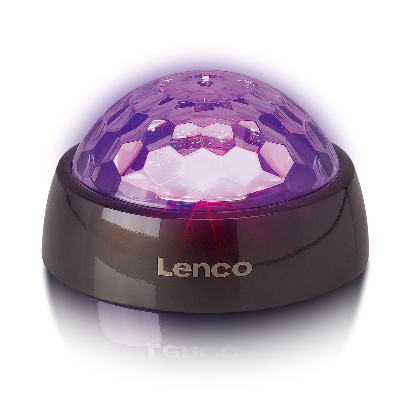 Lenco TTA-180TN - Stabilisateur vinyle avec effets lumineux RGB - Poids de pression pour platine vinyle de 250 g et boule disco en un – Titane