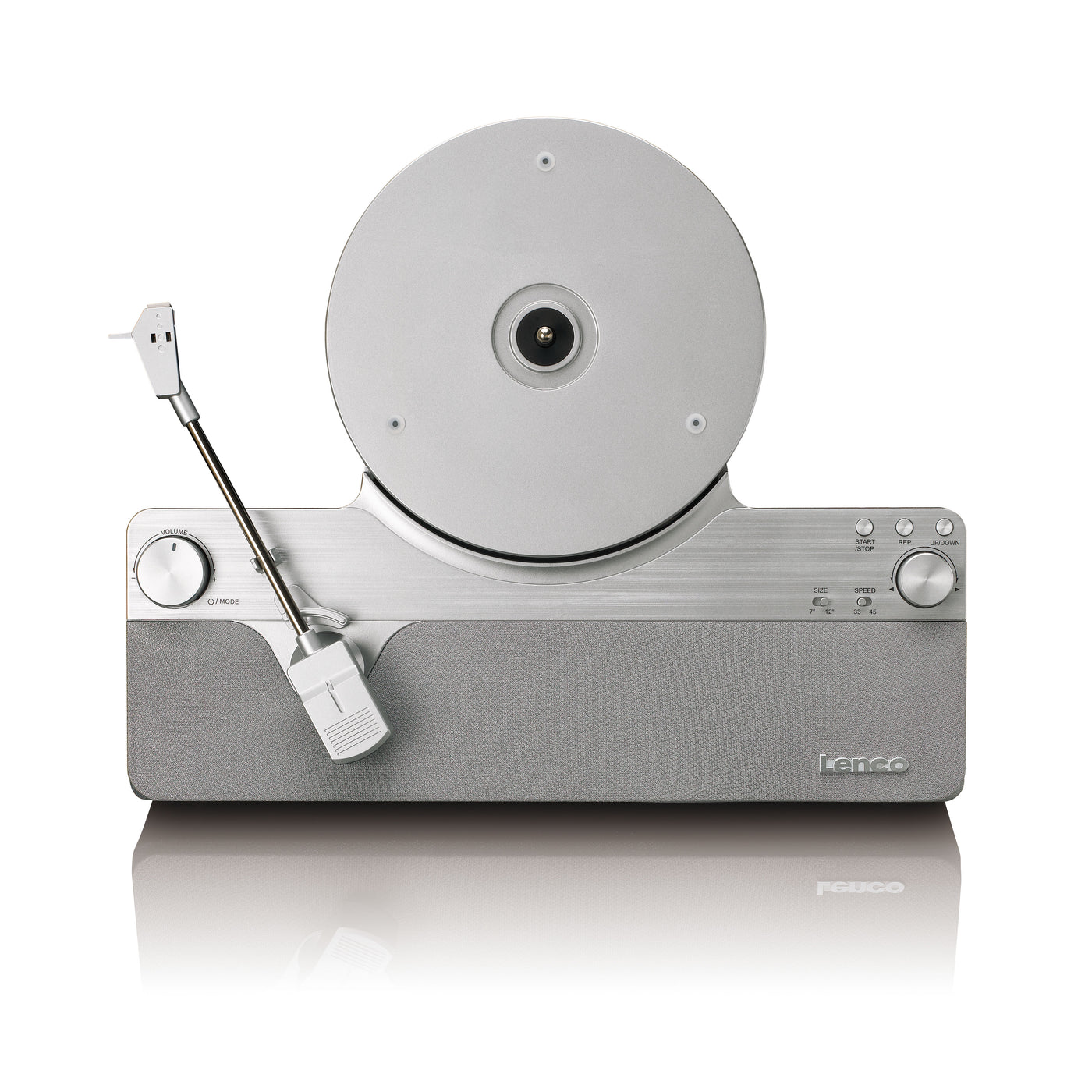 Lenco LSA-071SI - Platine vinyle verticale entièrement automatique avec haut-parleurs intégrés et Bluetooth® - Argent