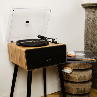 Lenco LS-570OK - Platine vinyle avec haut-parleurs intégrés et Bluetooth® - Platine vinyle sur pieds - Chêne