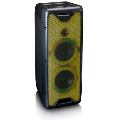 Lenco PA-200BK - Enceinte avec jeu de lumières frontal, fonction TW