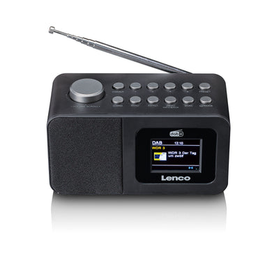 Lenco CR-625BK - Radio réveil DAB+/FM avec écran couleur, mise en veille programmable et fonction double alarme - Noir