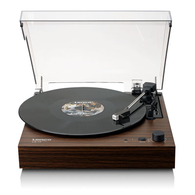 Lenco LS-15WD - Platine vinyle avec Bluetooth®, deux haut-parleurs intégrés et cellule AT3600L - Bois