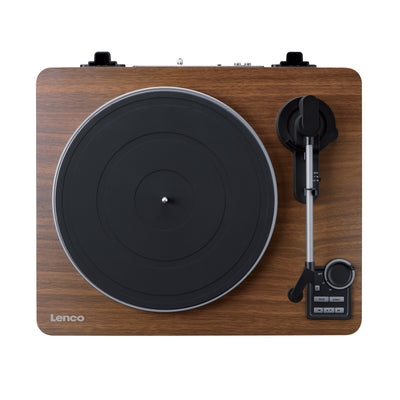 Lenco LBTA-165WD - Platine vinyle entièrement automatique avec transmission Bluetooth® et préamplificateur - Plateau et bras de lecture en métal - Bois