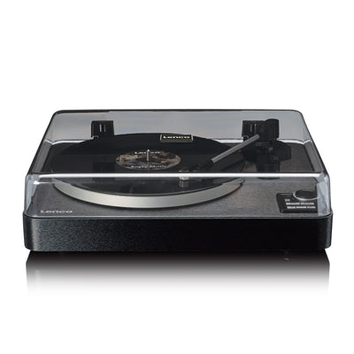 Lenco LBTA-165BK - Platine vinyle entièrement automatique avec transmission Bluetooth® et préamplificateur - Plateau et bras de lecture en métal - Noir