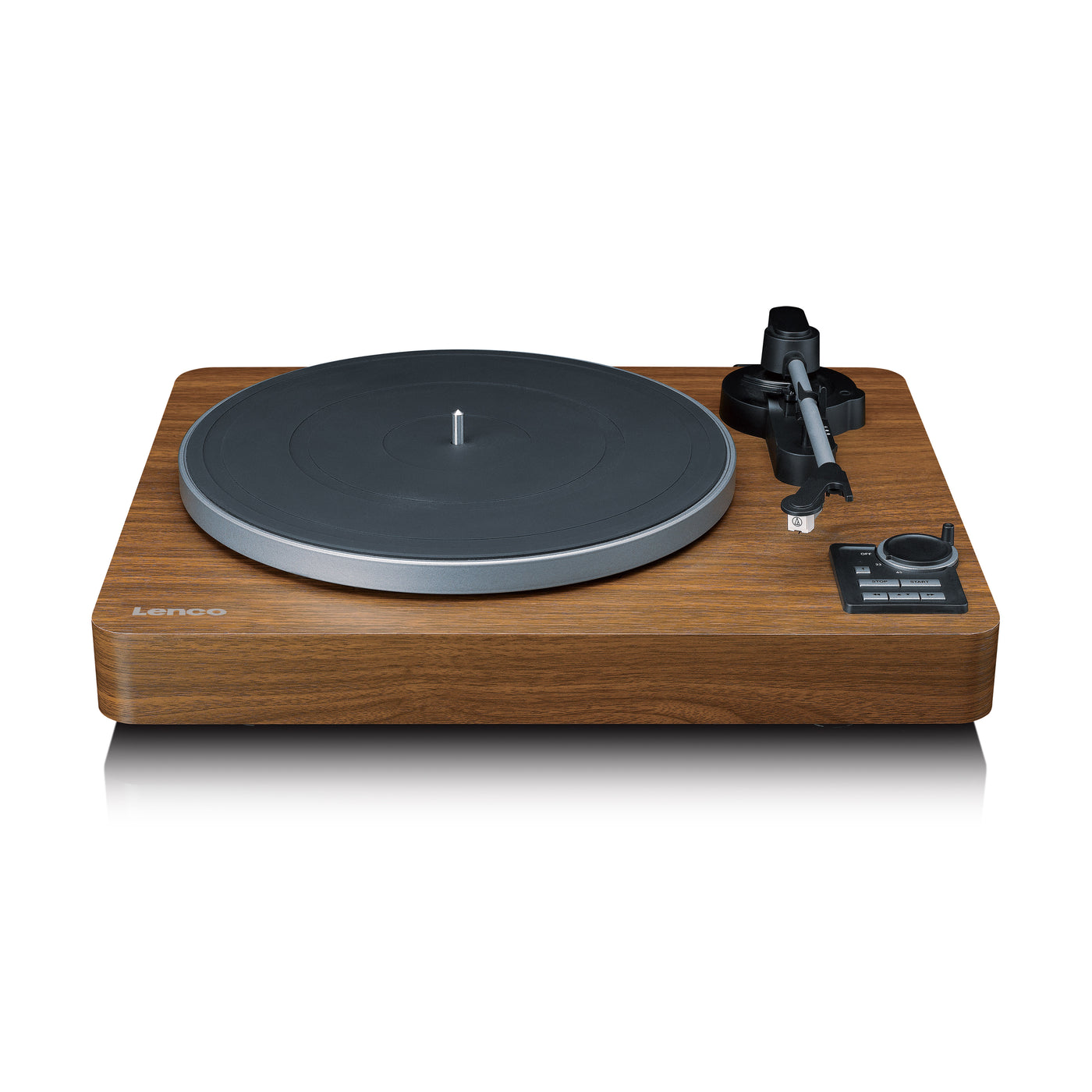 Lenco LBTA-165WD - Platine vinyle entièrement automatique avec transmission Bluetooth® et préamplificateur - Plateau et bras de lecture en métal - Bois