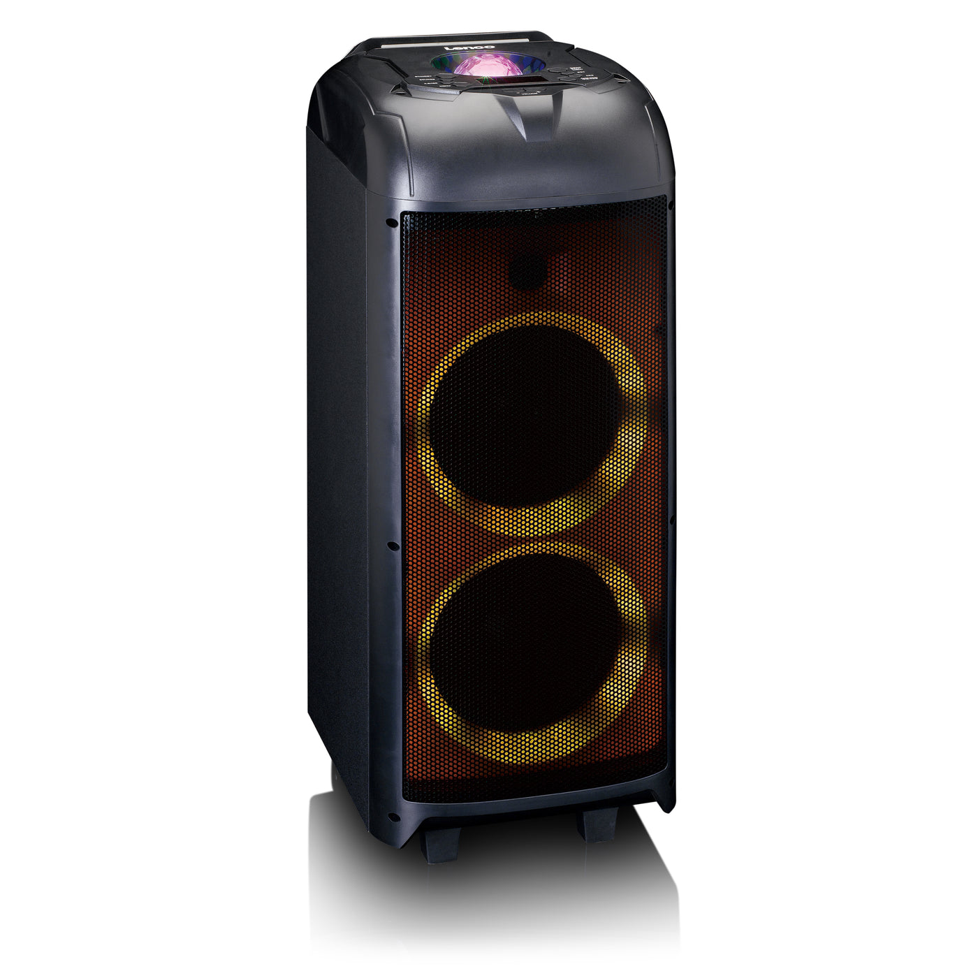 Lenco - PA-260BK - Enceinte, jeu de lumières frontal en boule disco